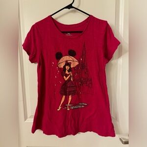 Disney Parks Pink T-Shirt - Pink with Glitter